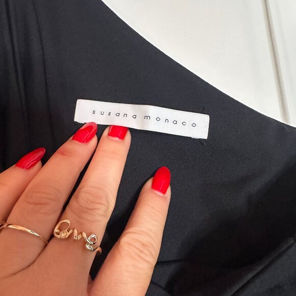 Susana Monaco Cut Out Asymmetrical Jumpsuit - Size M - Picture 3 of 6